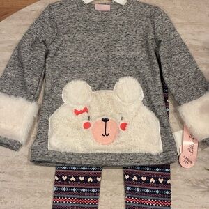 Little Lass Gray Speckled Top